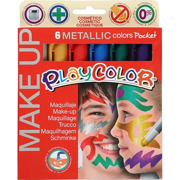 POCKET MAKE UP METALLIC 6 COLORES SURTIDOS PLAYCOLOR 01011 3 POCKET MAKE UP METALLIC 6 COLORES SURTIDOS PLAYCOLOR 01011 - Imagen 3