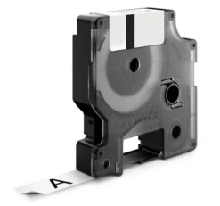 CINTA ROTULADORA RHINOPRO VINILO NEGRO BLANCO 19MM DYMO 018445
