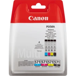 CARTUCHO CANON CYAN MAGENTA AMARILLO NEGRO CLI-571 MULTI BLISTER SECURITY