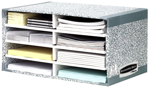 ORGANIZADOR GRIS BLANCO BANKERS BOX 08750EU 2 ORGANIZADOR GRIS BLANCO BANKERS BOX 08750EU - Imagen 2
