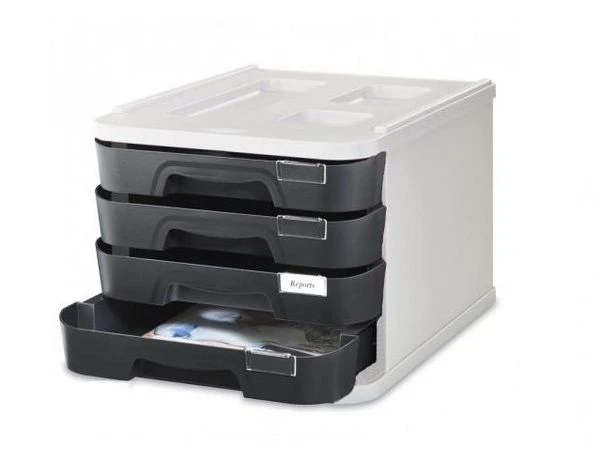 MODULO DE 4 CAJONES POLIESTIRENO NEGRO FAIBO 1000M-02 2 MODULO DE 4 CAJONES POLIESTIRENO NEGRO FAIBO 1000M-02 - Imagen 2