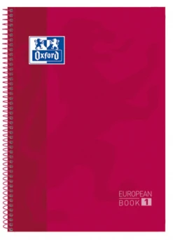 CUADERNO EUROPEANBOOK 1 TAPA EXTRADURA A4 80 HOJAS 5X5 COLOR ROJO OXFORD 100430198