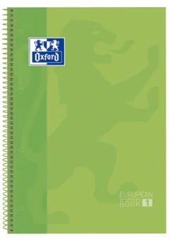 CUADERNO EUROPEANBOOK 1 TAPA EXTRADURA A4 80 HOJAS 5X5 COLOR VERDE MANZANA OXFORD 100430199
