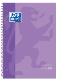 CUADERNO EUROPEANBOOK 1 TAPA EXTRADURA A4 80 HOJAS 5X5 COLOR MALVA OXFORD 100430201