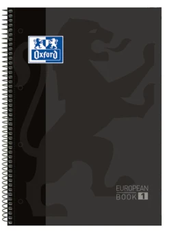 CUADERNO EUROPEANBOOK 1 TAPA EXTRADURA A4 80 HOJAS 5X5 COLOR NEGRO OXFORD 100430269