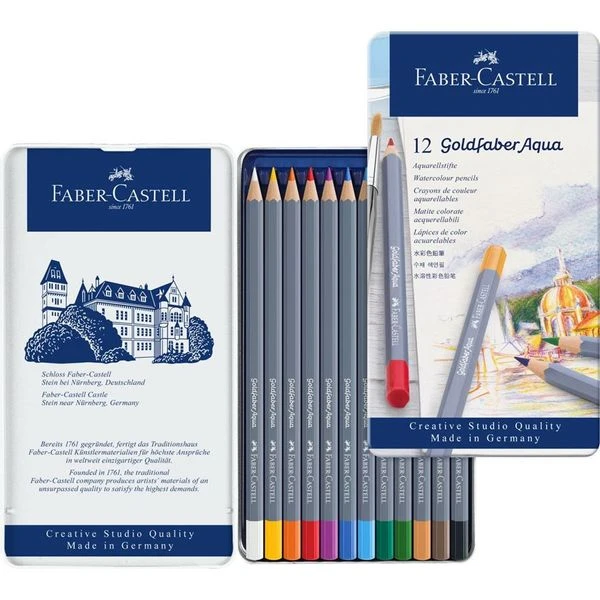 ESTUCHE DE METAL CON 12 LAPICES DE COLORES ACUARELABLES GOLDFABER. FABER CASTELL 114612 4 ESTUCHE DE METAL CON 12 LAPICES DE COLORES ACUARELABLES GOLDFABER. FABER CASTELL 114612 - Imagen 4