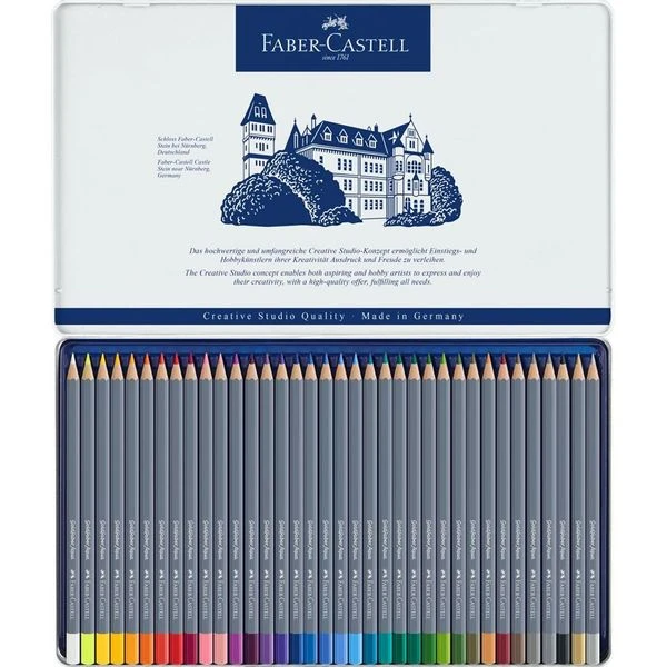 ESTUCHE DE METAL CON 36 LAPICES DE COLORES ACUARELABLES GOLDFABER. FABER CASTELL 114636 3 ESTUCHE DE METAL CON 36 LAPICES DE COLORES ACUARELABLES GOLDFABER. FABER CASTELL 114636 - Imagen 3