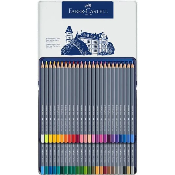 ESTUCHE DE METAL CON 48 LAPICES DE COLORES ACUARELABLES GOLDFABER. FABER CASTELL 114648 3 ESTUCHE DE METAL CON 48 LAPICES DE COLORES ACUARELABLES GOLDFABER. FABER CASTELL 114648 - Imagen 3