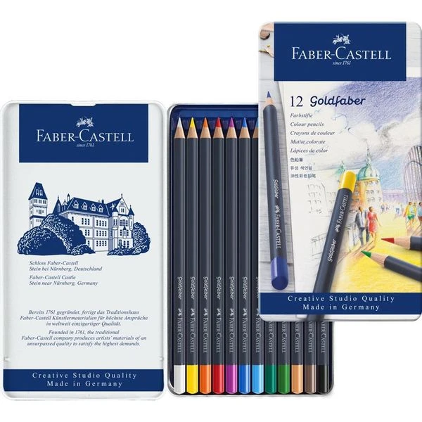 ESTUCHE DE METAL CON 12 LAPICES DE COLORES GOLDFABER. FABER CASTELL 114712 4 ESTUCHE DE METAL CON 12 LAPICES DE COLORES GOLDFABER. FABER CASTELL 114712 - Imagen 4
