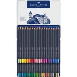 ESTUCHE DE METAL CON 48 LAPICES DE COLORES GOLDFABER. FABER CASTELL 114748 -tienda EPSON 114748 pic 2