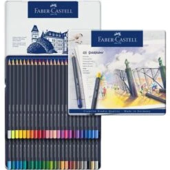 ESTUCHE DE METAL CON 48 LAPICES DE COLORES GOLDFABER. FABER CASTELL 114748 -tienda EPSON 114748 pic 3