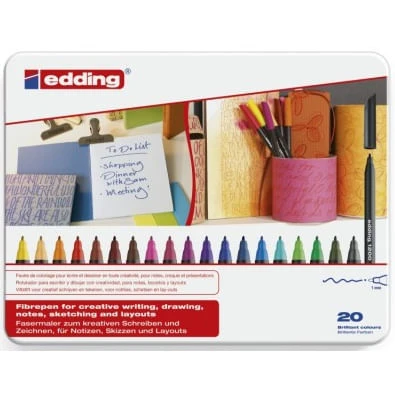 ESTUCHE 20 ROTULADORES PUNTA FINA 1200 SURTIDOS 0.5-1MM EDDING 1200-20-S 2 ESTUCHE 20 ROTULADORES PUNTA FINA 1200 SURTIDOS 0.5-1MM EDDING 1200-20-S - Imagen 2