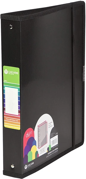 CARPETA ANILLAS POLIPROPILENO DUNE A4 4 40MM GOMA NEGRO CARCHIVO 12371406 1 CARPETA ANILLAS POLIPROPILENO DUNE A4 4 40MM GOMA NEGRO CARCHIVO 12371406