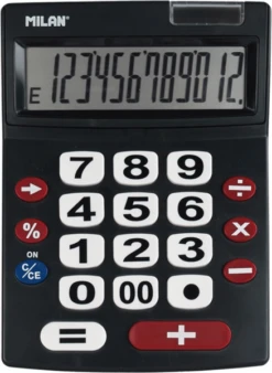 CALCULADORA 12 DIGITOS TECLAS GRANDES MILAN 151712BL