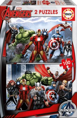 PUZZLE 2X100 AVENGERS DE 6-8 ANOS EDUCA BORRAS 15771
