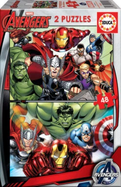 Alternative view of PUZZLE 2X48 AVENGERS DE 3-6 ANOS EDUCA BORRAS 15932