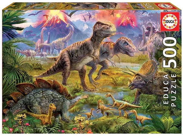 PUZZLE 500 PIEZAS ENCUENTRO DE DINOSAURIOS EDUCA 15969 2 PUZZLE 500 PIEZAS ENCUENTRO DE DINOSAURIOS EDUCA 15969 - Imagen 2