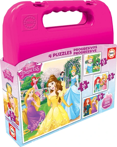 MALETA PUZZLES PROGRESIVOS PRINCESAS DISNEY 12-16-20-25 DE 3-6 ANOS EDUCA BORRAS 16508 1 MALETA PUZZLES PROGRESIVOS PRINCESAS DISNEY 12-16-20-25 DE 3-6 ANOS EDUCA BORRAS 16508