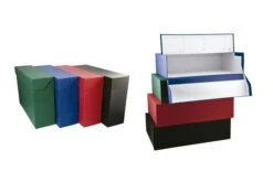 CAJA TRANSFERENCIA A4 CARTON FORRADO EN GELTEX 35X25.5X 11 CM AZUL MARIOLA 1675AZ -tienda EPSON 1675AZ pic 2