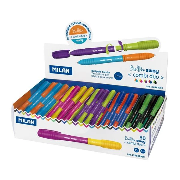 EXPOSITOR 50 BOLIGRAFOS SWAY COMBI DUO COLORES SURTIDOS MILAN 176582950 2 EXPOSITOR 50 BOLIGRAFOS SWAY COMBI DUO COLORES SURTIDOS MILAN 176582950 - Imagen 2