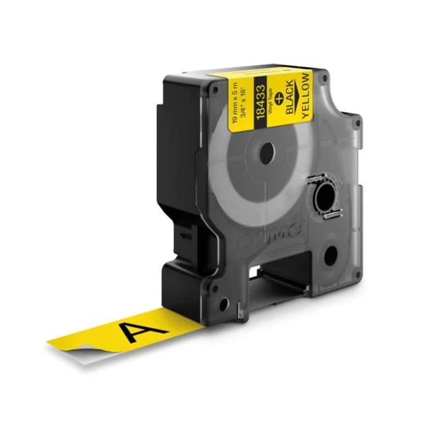 CINTA ROTULADORA RHINOPRO VINILO 19MMX5.5M NEGRO AMARILLO DYMO 18433 5 CINTA ROTULADORA RHINOPRO VINILO 19MMX5.5M NEGRO AMARILLO DYMO 18433 - Imagen 5