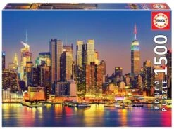 Alternative view of PUZZLE 1500 PIEZAS MANHATTAN DE NOCHE EDUCA 18466