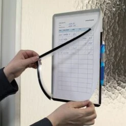 MARCO PORTA NOTAS ADHESIVO MAGNETO A4 CON CIERRE MAGNETICO PLATA TARIFOLD 194110 -tienda EPSON 194110 pic 5