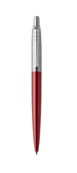 BOLIGRAFO RETRACTIL JOTTER KENSINGTON ROJO CON RIBETE CROMADO PUNTO MEDIO TINTA AZUL PARKER 1953187