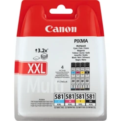 PACK CARTUCHOS CANON CLI-581XXL C M Y BK