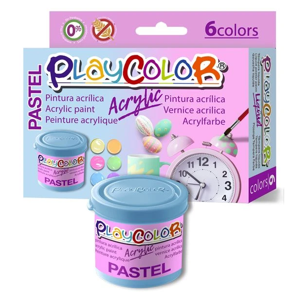 ESTUCHE ACRYLIC PASTEL 40ML. 6 COLORES SURTIDOS PLAYCOLOR 20521 2 ESTUCHE ACRYLIC PASTEL 40ML. 6 COLORES SURTIDOS PLAYCOLOR 20521 - Imagen 2