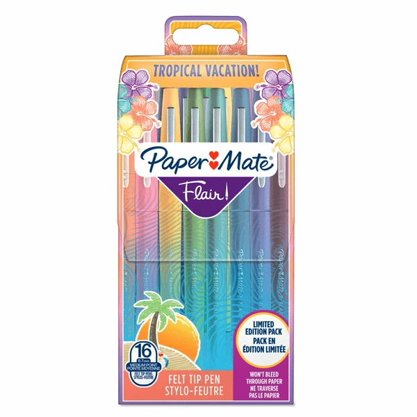 PACK 16 ROTULADORES FLAIR ORIGINAL TROPICAL PAPER MATE 2061396 1 PACK 16 ROTULADORES FLAIR ORIGINAL TROPICAL PAPER MATE 2061396