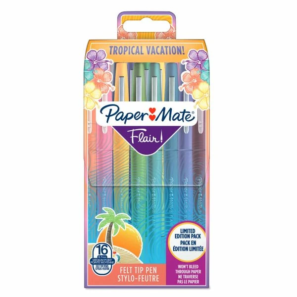 PACK 16 ROTULADORES FLAIR ORIGINAL TROPICAL PAPER MATE 2061396 2 PACK 16 ROTULADORES FLAIR ORIGINAL TROPICAL PAPER MATE 2061396 - Imagen 2