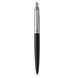 BOLIGRAFO JOTTER XL RICHMOND NEGRO MATE RIBETE DE COLOR CROMO PLUMIN MEDIO TINTA AZUL PARKER 2068358