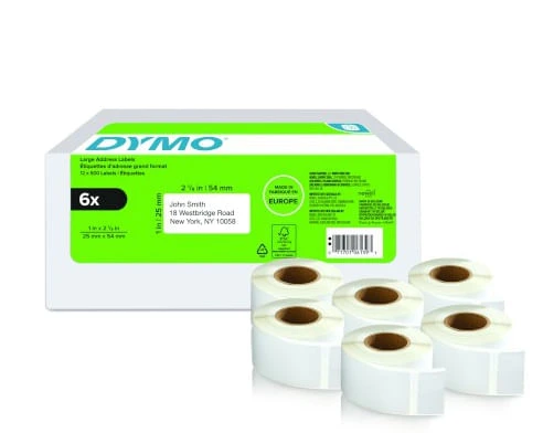 PACK 6 ROLLOS LW ETIQUETAS 25X54MM DYMO 2177564 2 PACK 6 ROLLOS LW ETIQUETAS 25X54MM DYMO 2177564 - Imagen 2