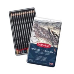 Alternative view of CAJA METALICA DE 12 LAPICES DERWENT DE CARBONCILLO CON COLOR DERWENT 2301690