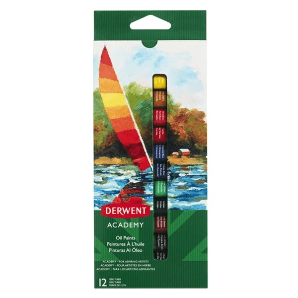 PACK DE 12 TUBOS PINTURA OLEO 12 ML. COLORES SURTIDOS DERWENT 2302406 1 PACK DE 12 TUBOS PINTURA OLEO 12 ML. COLORES SURTIDOS DERWENT 2302406