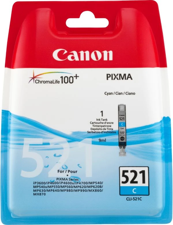 CARTUCHO CANON CYAN CLI-521C 2 CARTUCHO CANON CYAN CLI-521C - Imagen 2