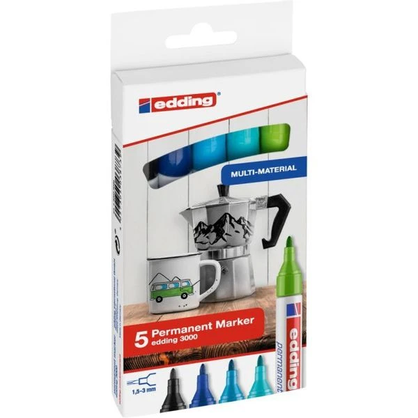 PACK 5 MARCADORES EDDING 3000 COLORES FRIOS 01. 03. 10. 11. Y 14. EDDING 3000-5-099 3 PACK 5 MARCADORES EDDING 3000 COLORES FRIOS 01. 03. 10. 11. Y 14. EDDING 3000-5-099 - Imagen 3