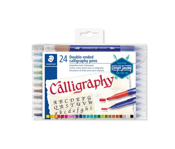 ESTUCHE DE PLASTICO CON 24 ROTULADORES CALLIGRAPHY. COLORES SURTIDOS STAEDTLER 3005 TB24 1 ESTUCHE DE PLASTICO CON 24 ROTULADORES CALLIGRAPHY. COLORES SURTIDOS STAEDTLER 3005 TB24