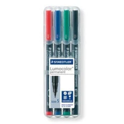 ESTUCHE 4 MARCADORES LUMOCOLOR PERMANENTE PUNTA SUPERFINA 0.4MM. SURTIDOS STAEDTLER 313 WP4 -tienda EPSON 313 WP4 pic 2