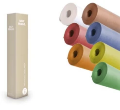 ROLLO 1.5 KILOS PAPEL EMBALAJE KRAFT BLANCO VERJURADO 60GR 1M ANCHO X 25M LINEALES PRYSE 3156091