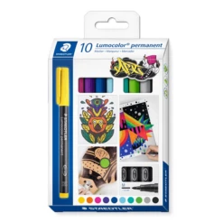 ESTUCHE 10 UDS LUMOCOLOR PERMANENT 317 STAEDTLER 317 C10
