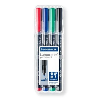 ESTUCHE 4 MARCADORES LUMOCOLOR PERMANENTE PUNTA MEDIA 1MM. SURTIDOS STAEDTLER 317 WP4 3 ESTUCHE 4 MARCADORES LUMOCOLOR PERMANENTE PUNTA MEDIA 1MM. SURTIDOS STAEDTLER 317 WP4 - Imagen 3