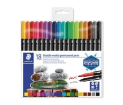 ESTUCHE DE PLASTICO CON 18 ROTULADORES. COLORES SURTIDOS STAEDTLER 3187 TB18