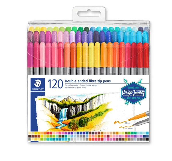 ESTUCHE DE PLASTICO CON 120 ROTULADORES. COLORES SURTIDOS STAEDTLER 3200 TB120 1 ESTUCHE DE PLASTICO CON 120 ROTULADORES. COLORES SURTIDOS STAEDTLER 3200 TB120