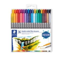 ESTUCHE DE PLASTICO CON 36 ROTULADORES. COLORES SURTIDOS STAEDTLER 3200 TB36