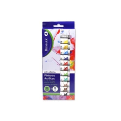 SET PINTURAS ACRILICAS TUBOS 12 COLORES X 12 ML BISMARK 327025