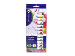 SET PINTURAS ACRILICAS TUBOS 12 COLORES X 12 ML BISMARK 327025 -tienda EPSON 327025 pic 2