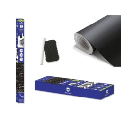 PIZARRA NEGRA ADHESIVA C TIZA Y BORRADOR BISMARK 328320