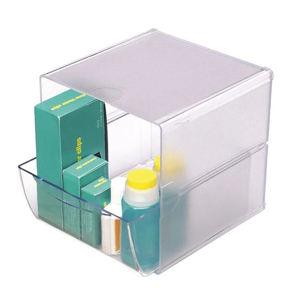 ORGANIZADOR MODULAR CON UN CAJON DE 16.5X14.5X7 CM TRANSPARENTE DEFLECTO 350801 1 ORGANIZADOR MODULAR CON UN CAJON DE 16.5X14.5X7 CM TRANSPARENTE DEFLECTO 350801